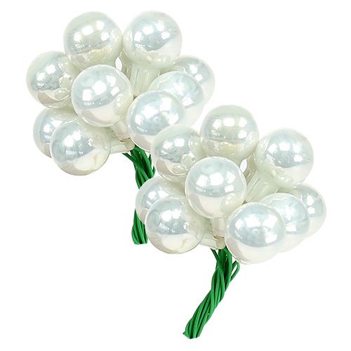 Baies miroir Ø2cm émail blanc 140 pcs