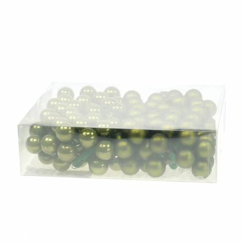 Floristik24 Miroir décoration Noël baies vert Ø2.5cm 140p