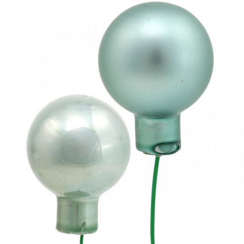 Floristik24 Mini boules de Noël menthe miroir baies verre Ø25mm 140pcs