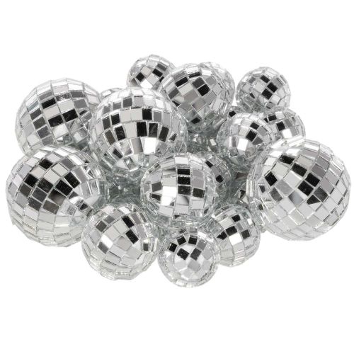 Boules décoratives à effet miroir, élément de décoration de fête, argentées, 2-4 cm, lot de 50 acheter | Floristik24.be