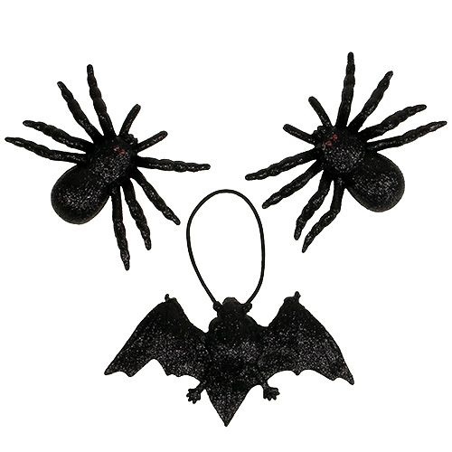 Araignée, figurines de chauve-souris noires 10cm, 14cm 3 pcs