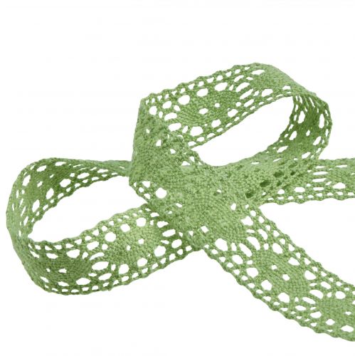 Article Ruban dentelle ruban décoratif vert B18mm 20m