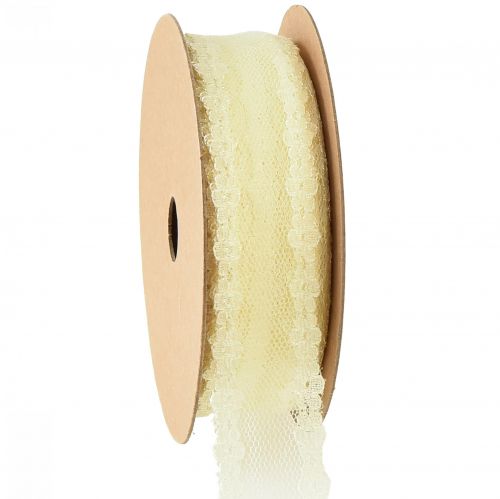 Ruban dentelle ruban de mariage ruban décoratif dentelle jaune 20mm 20m