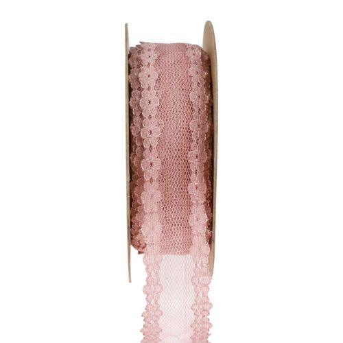 Ruban dentelle ruban de mariage ruban dentelle vieux rose 20mm 20m