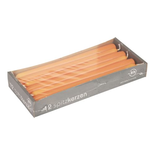 Article Bougies coniques, bougies bâtons, bougies Wenzel, orange, 250/23 mm, 12 pièces