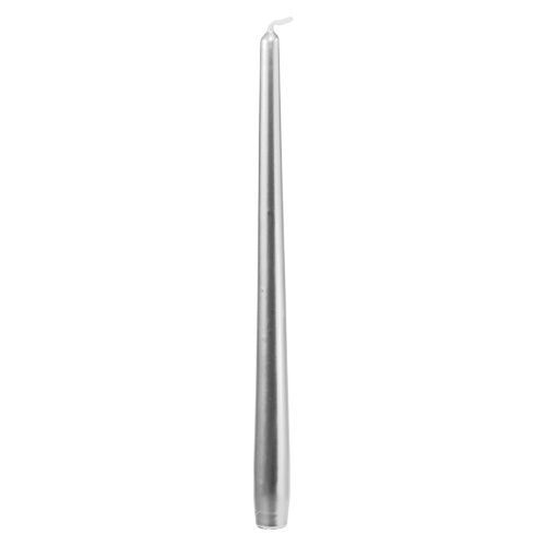 Floristik24 Bougies coniques 300/23 argent 12pcs.