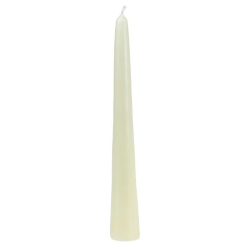 Floristik24 Bougie flambeau 300/40 blanc cassé 8 p.