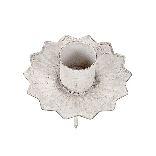Floristik24 Bougeoir conique à coller Ø7cm crème 4 pièces