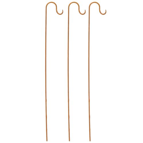 Floristik24 Tige avec crochet Décoration de jardin en métal rouille H80cm 3pcs