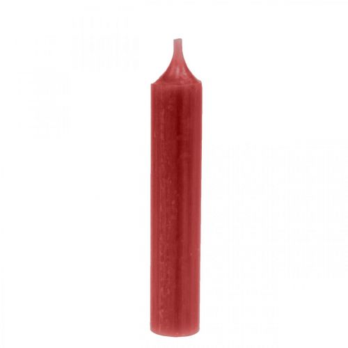 Floristik24 Bougie conique rouge bougies colorées rouge rubis 120mm / Ø21mm 6pcs