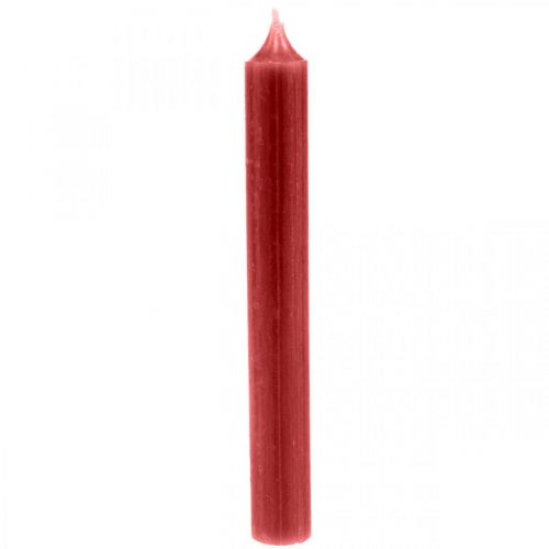 Floristik24 Bougie tige rouge bougies colorées rouge rubis 180mm/Ø21mm 6pcs