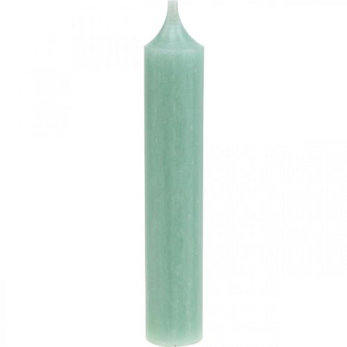 Floristik24 Bougies coniques bougies courtes vert jade pour boucle Ø21/110mm 6 pcs
