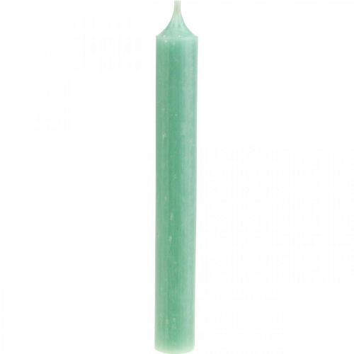 Floristik24 Bougies en bâton bougies vertes décoration bougie jade Ø21mm 170mm 6 pcs