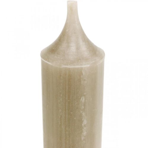 Article Bougies coniques bougies courtes marron décoration d&#39;automne Ø21/110mm 6 pcs