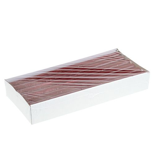 Floristik24 Bougie tige 21mm x 300mm couleur rouge foncé 12pcs