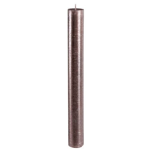 Floristik24 Bougies coniques couleur unie cuivre laqué 34x300mm 4 pcs
