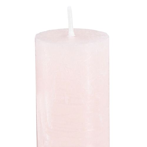 Article Bougies coniques rose clair bougies de couleur unie rose 34x240mm 4 pcs