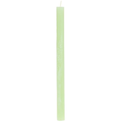 Bougies coniques de couleur vert clair 21 × 240mm 12pcs