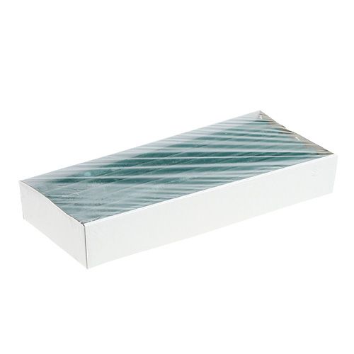 Floristik24 Bougie bâton 21 x 300 mm pétrole teintée dans la masse 12 p.