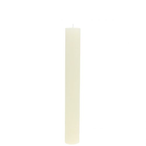 Floristik24 Bougies coniques de couleur unie crème 34mm x 240mm 4 pcs