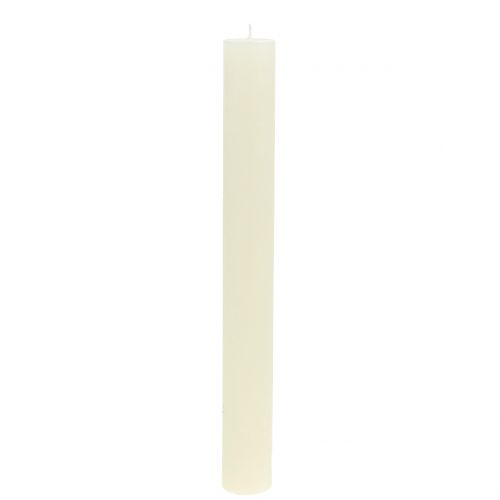 Floristik24 Bougies coniques de couleur unie crème 34mm x 300mm 4 pcs