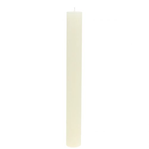 Article Bougies coniques de couleur unie crème 34mm x 300mm 4pcs