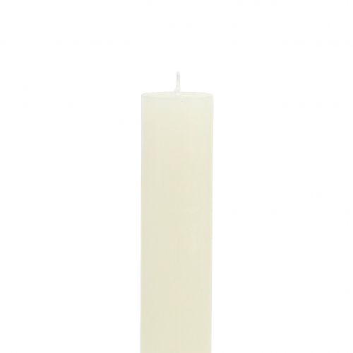 Article Bougies coniques de couleur unie crème 34mm x 300mm 4 pcs