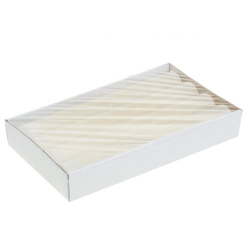 Article Bougies coniques de couleur unie crème 34mm x 300mm 4 pcs