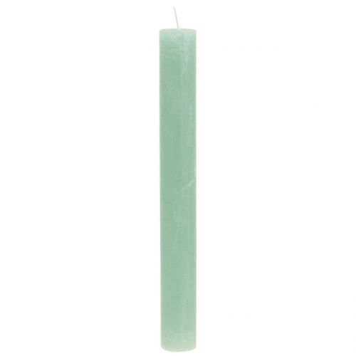 Article Bougies coniques de couleur unie vert clair 34mm x 300mm 4pcs