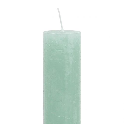Article Bougies coniques de couleur unie vert clair 34mm x 300mm 4pcs