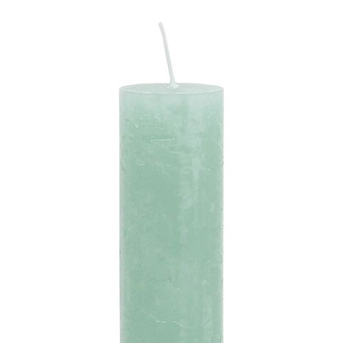 Article Bougies colorées dans le vert clair 34mm x 300mm 4pcs