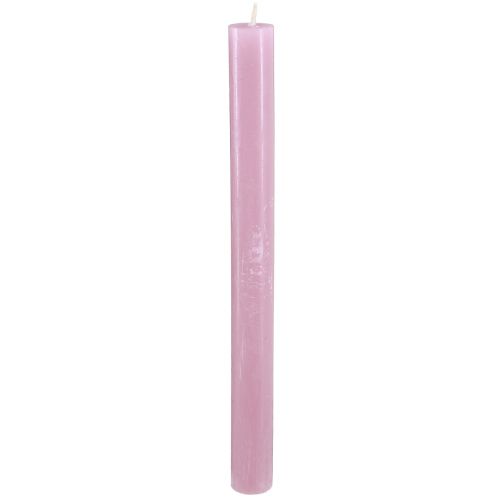 Article Bougies en bâton, bougies unies, vieux rose, 21×240mm, 12 pièces