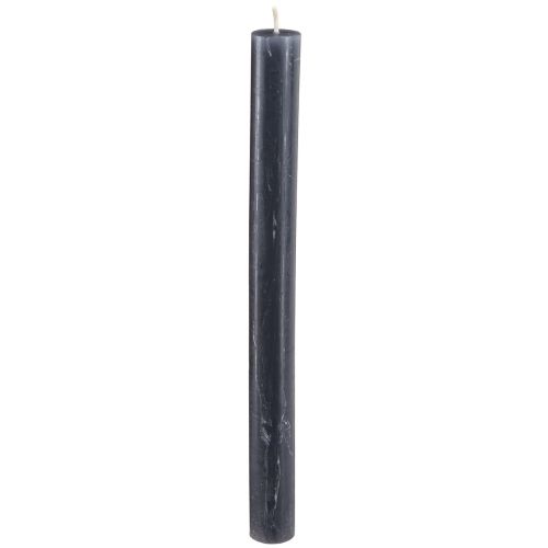 Article Bougies coniques, bougies unies, anthracite, 21×240mm, 12 pièces