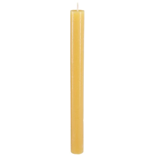 Bougies coniques bougies unies miel 21×240mm 12 pcs