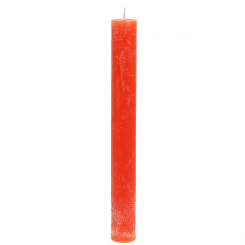 Bougies coniques de couleur unie orange 34mm x 300mm 4 pcs