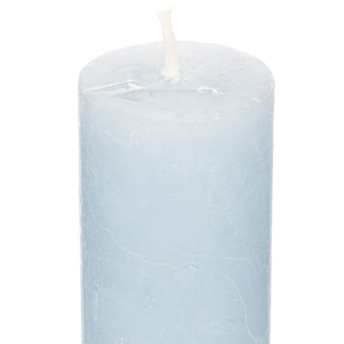 Bougie conique bleue pour chandeliers et décoration de table, 34 x 240 mm, lot de 4 | Floristik24.be