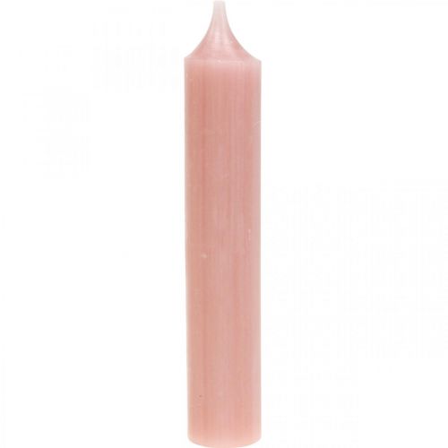 Floristik24 Bougies coniques bougies courtes roses pour boucle décorative Ø21/110mm 6 pcs