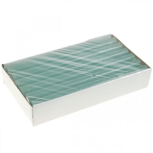 Article Bougies coniques de couleur unie vert 21×240mm 12pcs