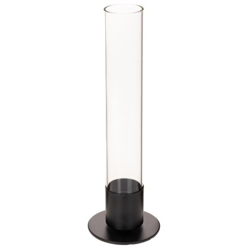 Bougeoir conique avec cylindre en verre. Simple et intemporel. 31 cm acheter | Floristik24.be