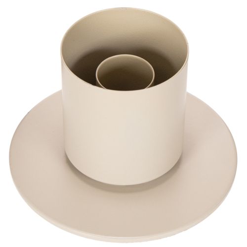 Bougeoir moderne pour bougies coniques, avec cylindre et base en verre, 31 cm | Floristik24.be