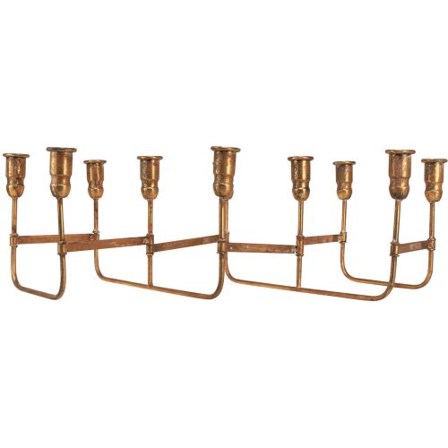 Article Bougeoir bâton antique pour 10 bougies doré 46×46cm H16,5cm