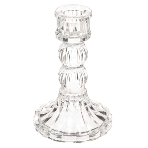 Bougeoir transparent, design classique, décoration de table, 12 cm, lot de 2 acheter | Floristik24.be