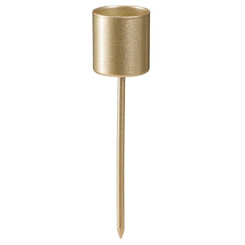 Article Bougeoir pour chandelle Bougeoir à piquer Or mat 11cm 16pcs