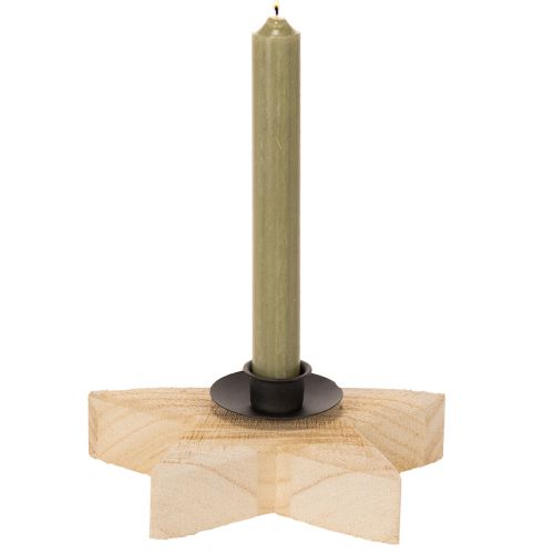 Bougeoir rustique en bois en