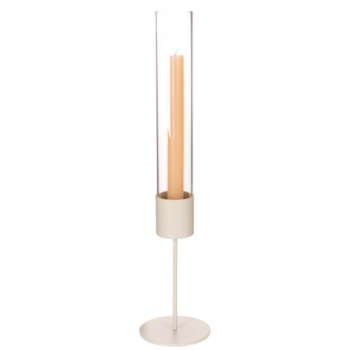 Bougeoir cylindrique moderne en verre de 45 cm | Floristik24.be