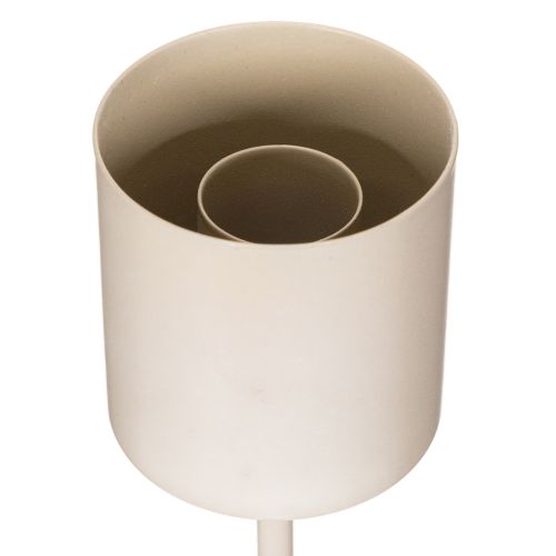 Bougeoir cylindrique en verre sur base métallique 50 cm | Floristik24.be