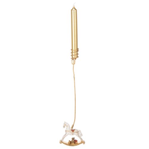 Porte-bougies de Noël en forme de cheval à bascule 20 cm, lot de 3 | Floristik24.be