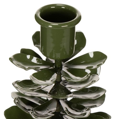 Chandelier en métal vert,