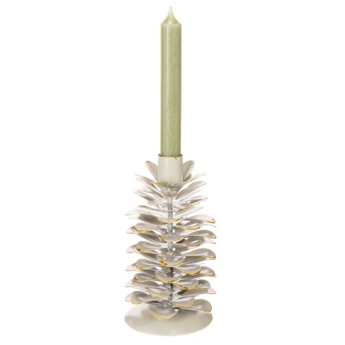 Bougeoir en forme de pomme de pin pour bougies coniques, 17 cm | Floristik24.be