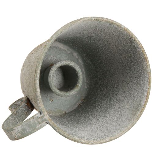Article Bougeoir conique bougeoir coupe vintage métal gris Ø9,5cm H8cm 3pcs
